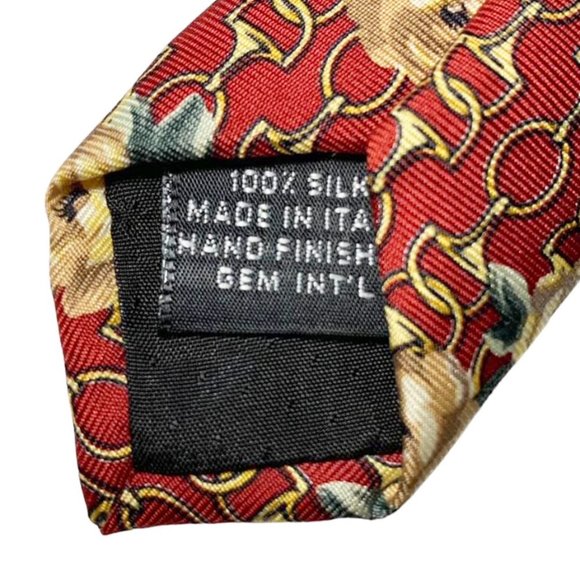 GUCCI (Designed By Paolo Gucci ) Men's Vintage Silk Equestrian and Flora… - Picture 6 of 6